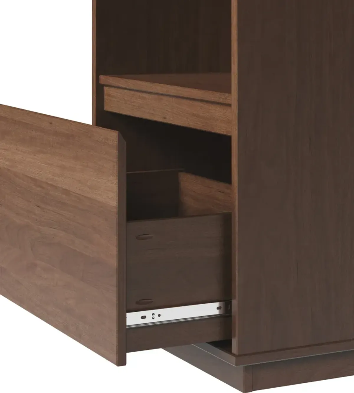 Woodbury Bookcase With One Drawer - Walnut