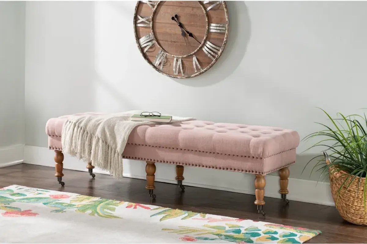 Cynthia 62" Bench - Pink