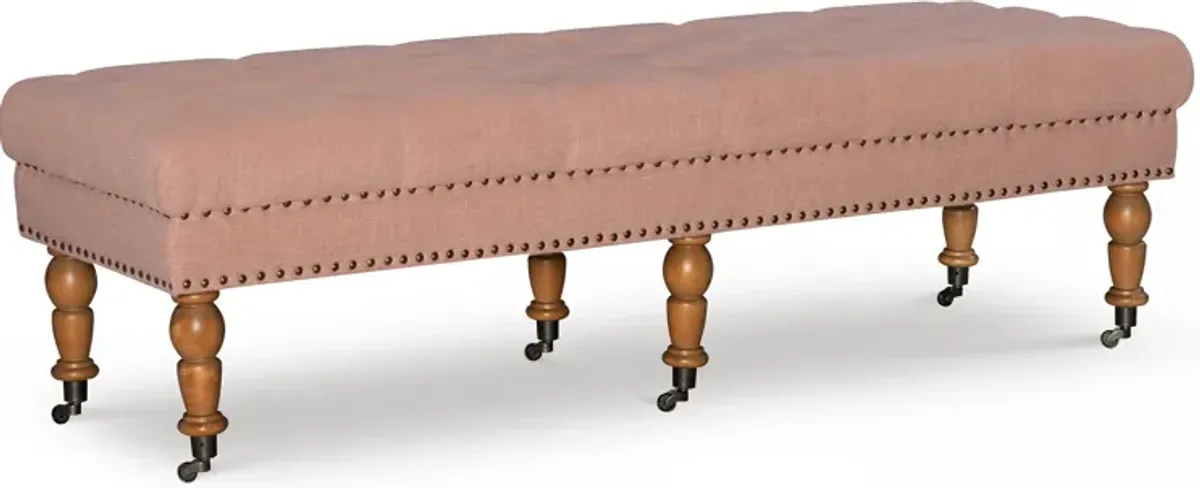 Cynthia 62" Bench - Pink