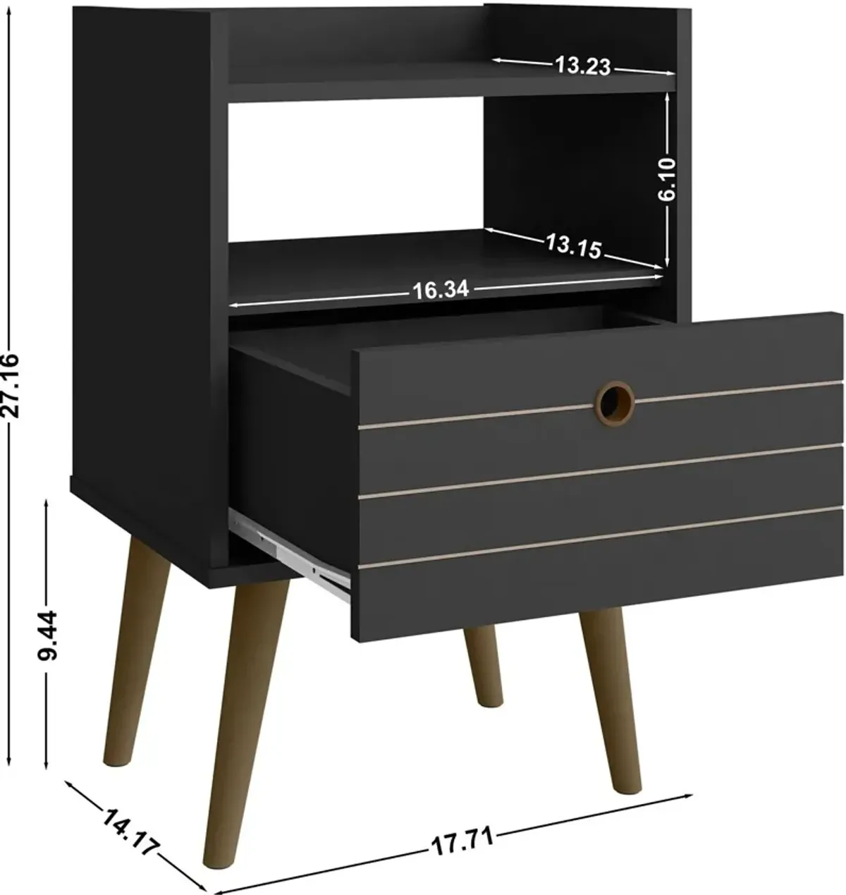 Marlo Nightstand - Black