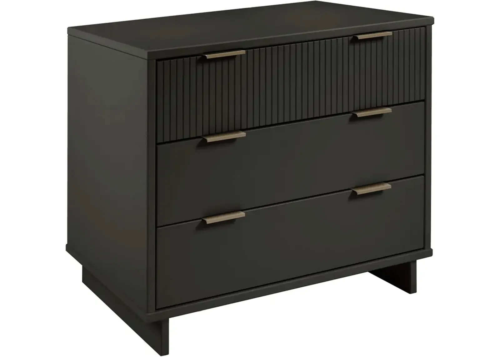 Kenya 3 Drawer Dresser - Dark Grey