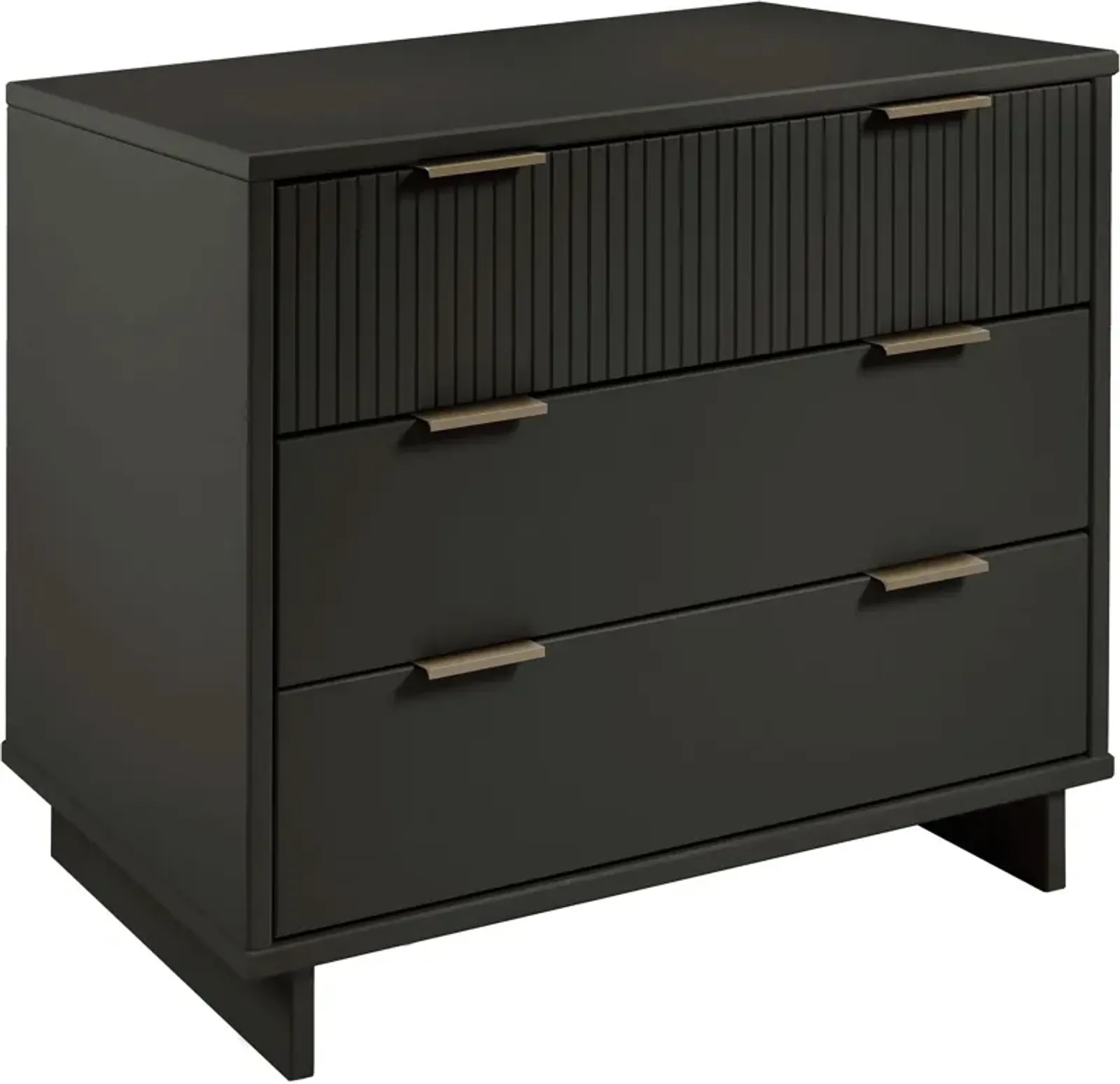 Kenya 3 Drawer Dresser - Dark Grey