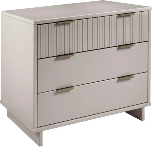 Kenya 3 Drawer Dresser - Light Grey