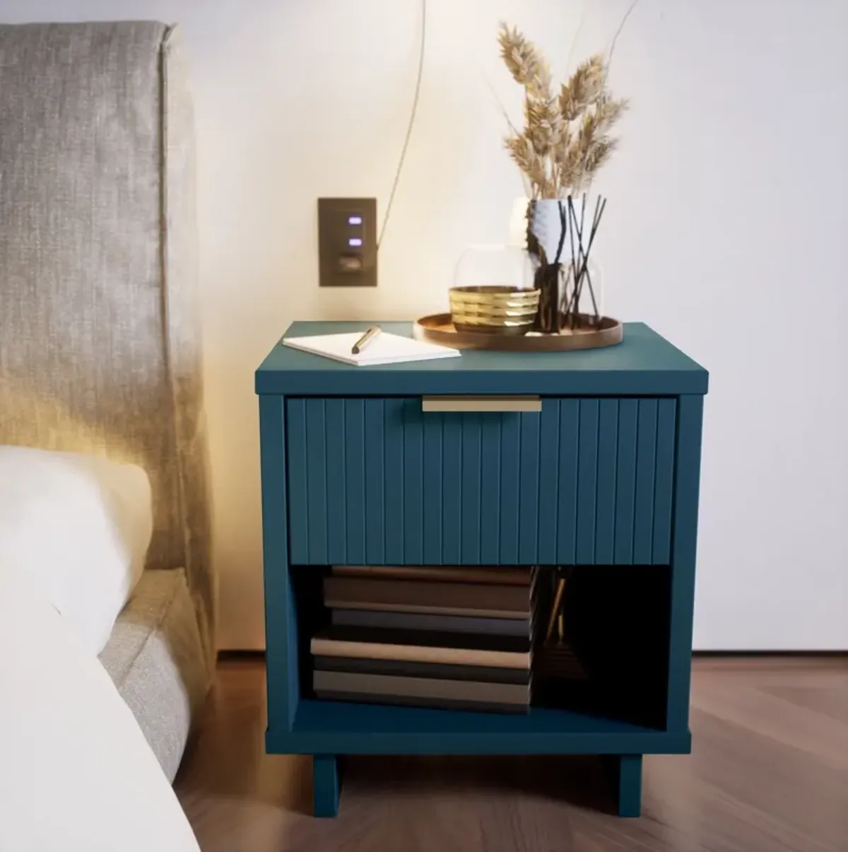 Kenya Nightstand - Midnight Blue