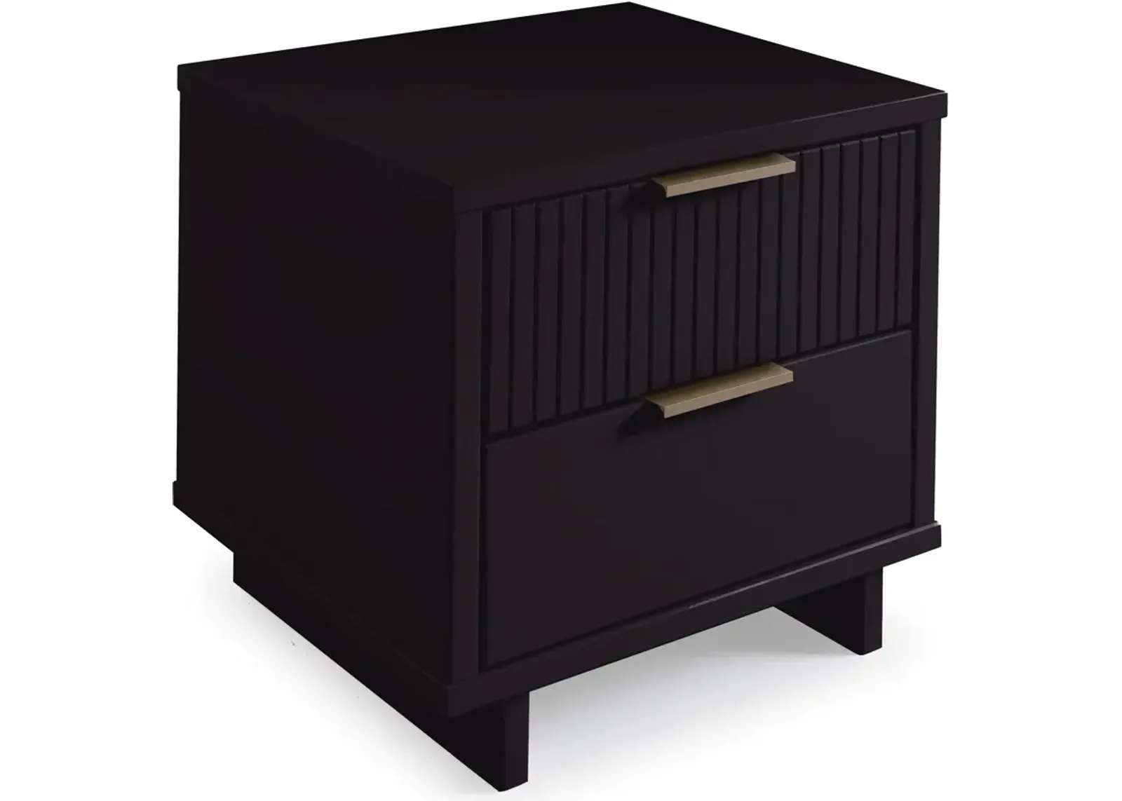 Kenya 2 Drawer Nightstand - Black