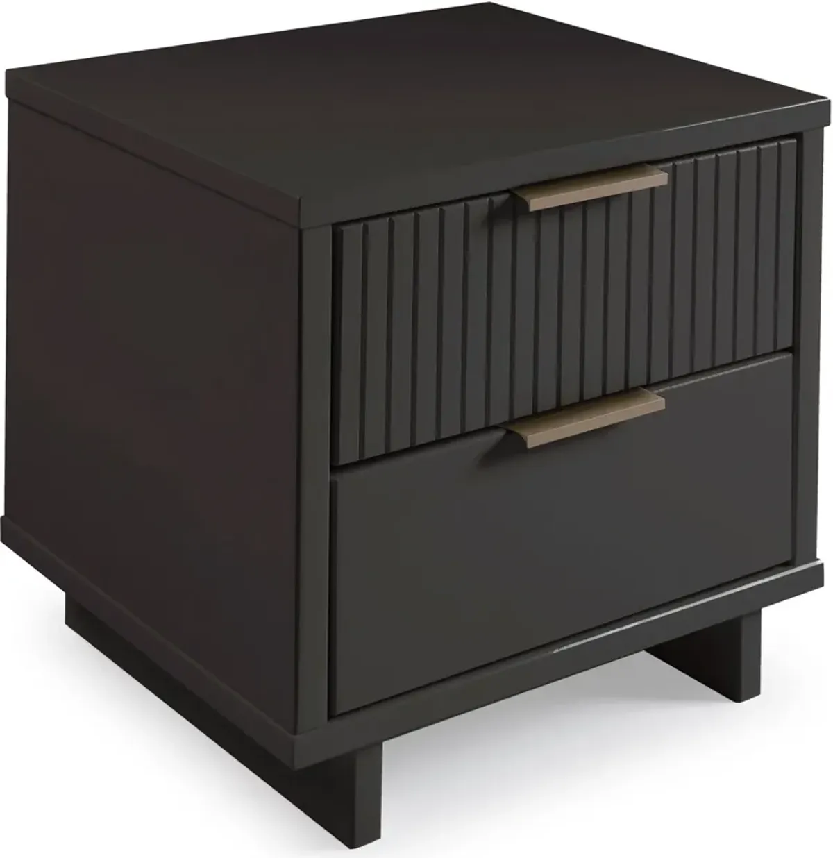 Kenya 2 Drawer Nightstand - Dark Grey