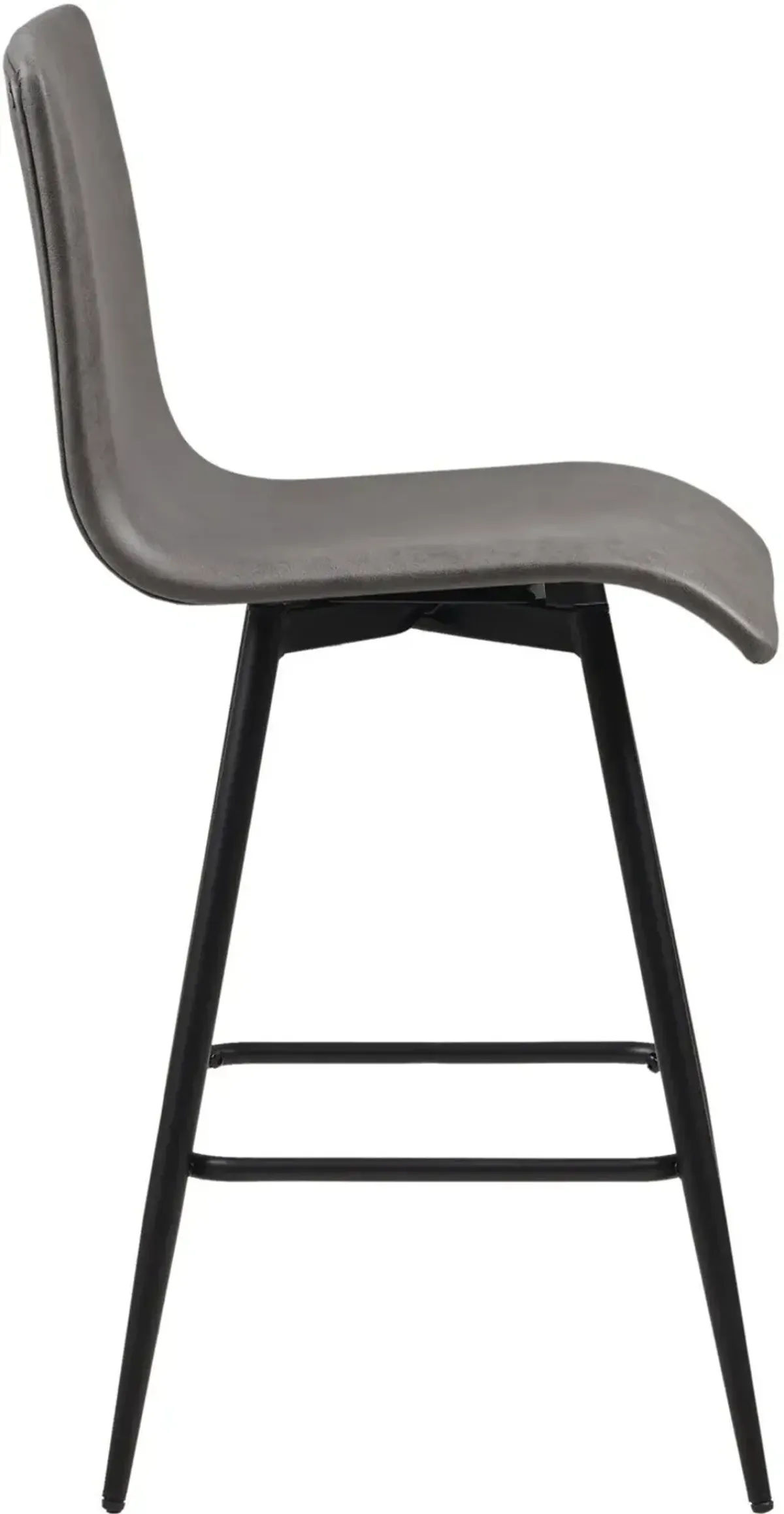 Lainie Vegan Leather Swivel Counter-Height Stool - Gray