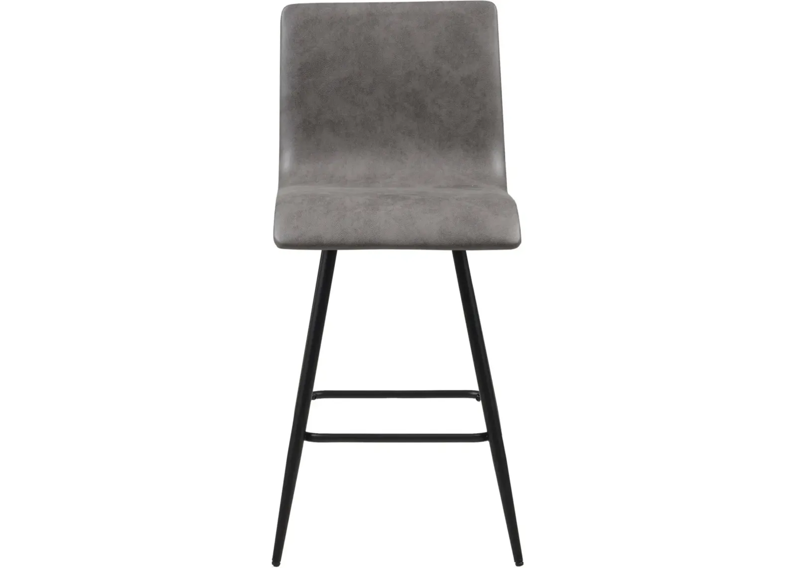 Lainie Vegan Leather Swivel Counter-Height Stool - Gray