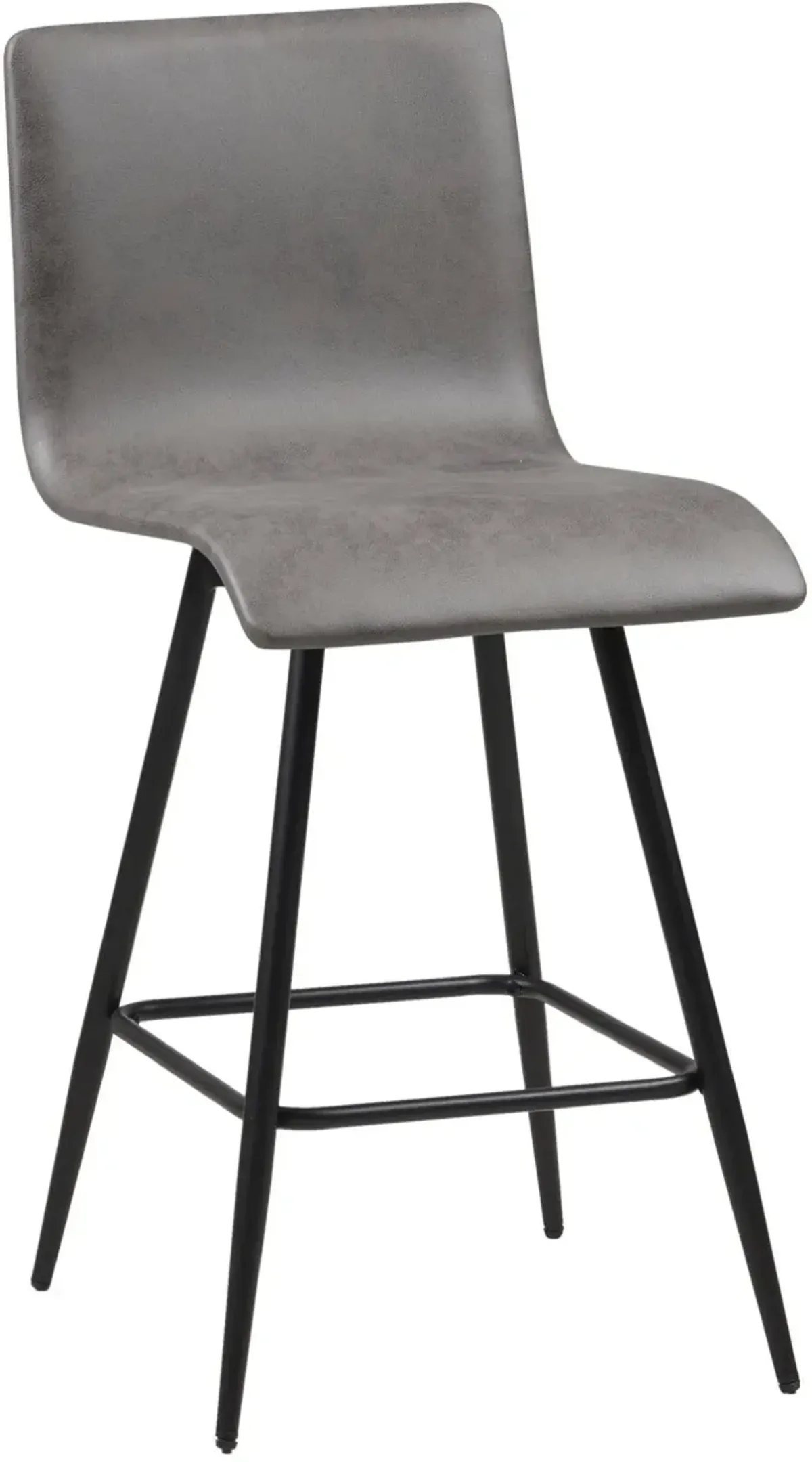 Lainie Vegan Leather Swivel Counter-Height Stool - Gray