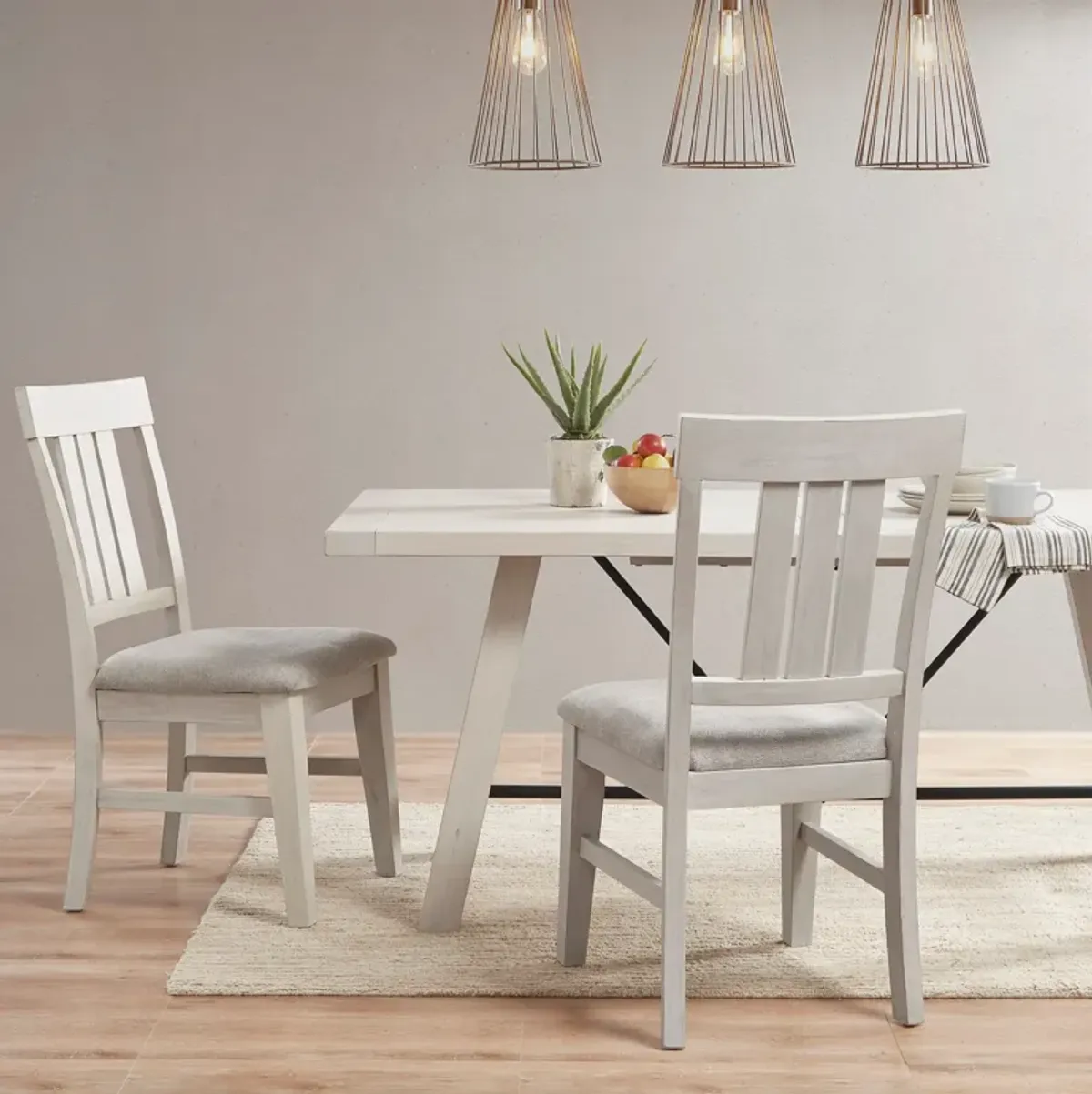 Rosario Set of 2 Dining Chairs - White