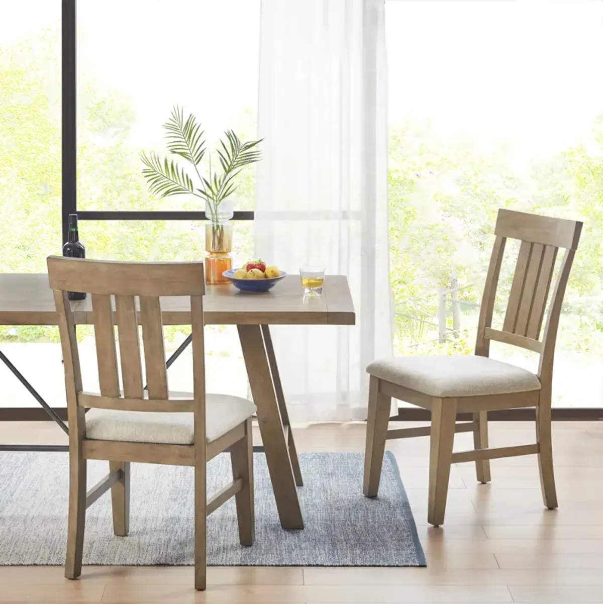 Rosario Set of 2 Dining Chairs - Gray