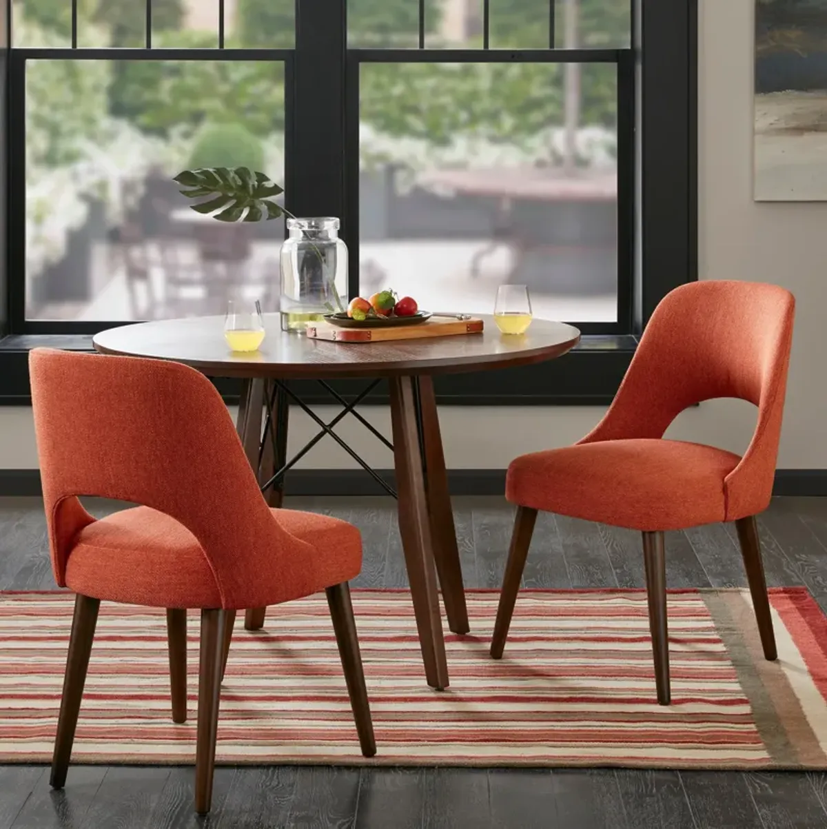 Lenore Set of 2 Dining Chairs - Orange