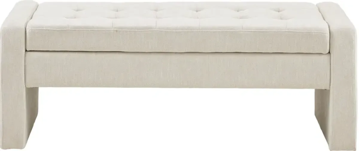 Edmond Storage Bench - White