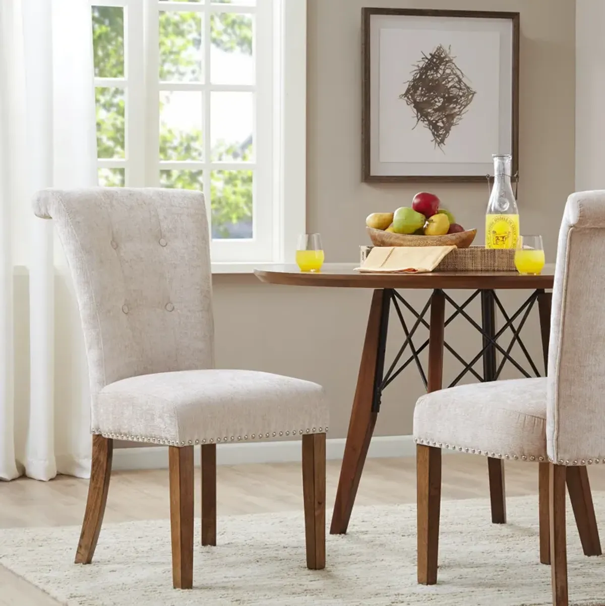 Charlotte Set of 2 Dining Chairs - Cream