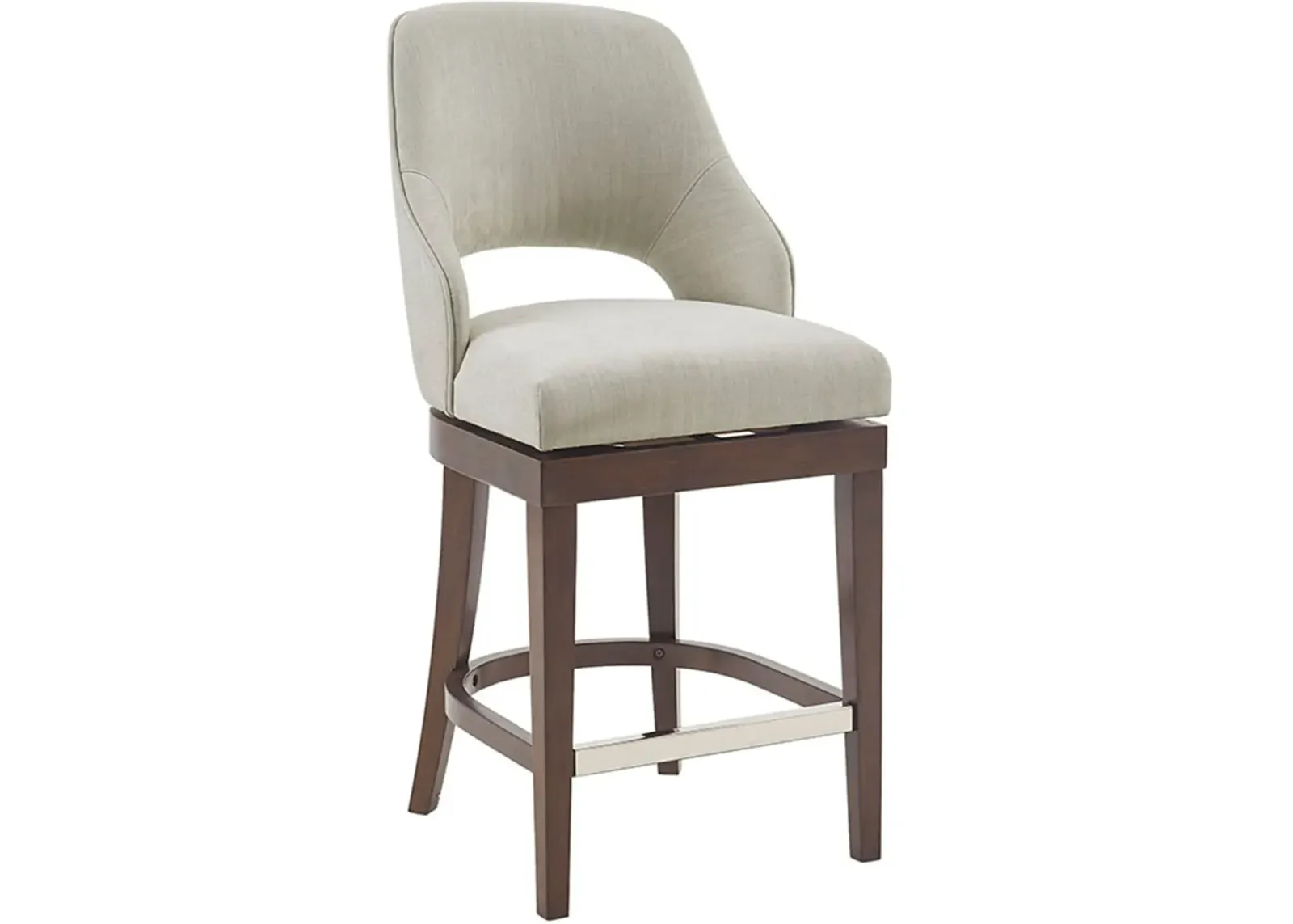 Abbey Swivel Counter-Height Stool - Cream