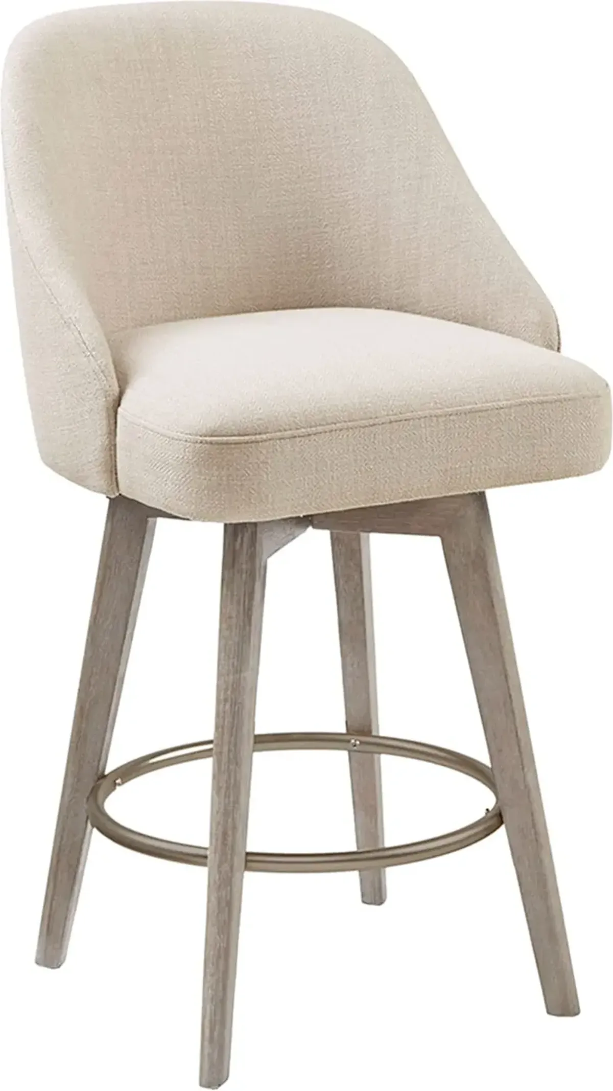 Denton Swivel Counter-Height Stool - Cream