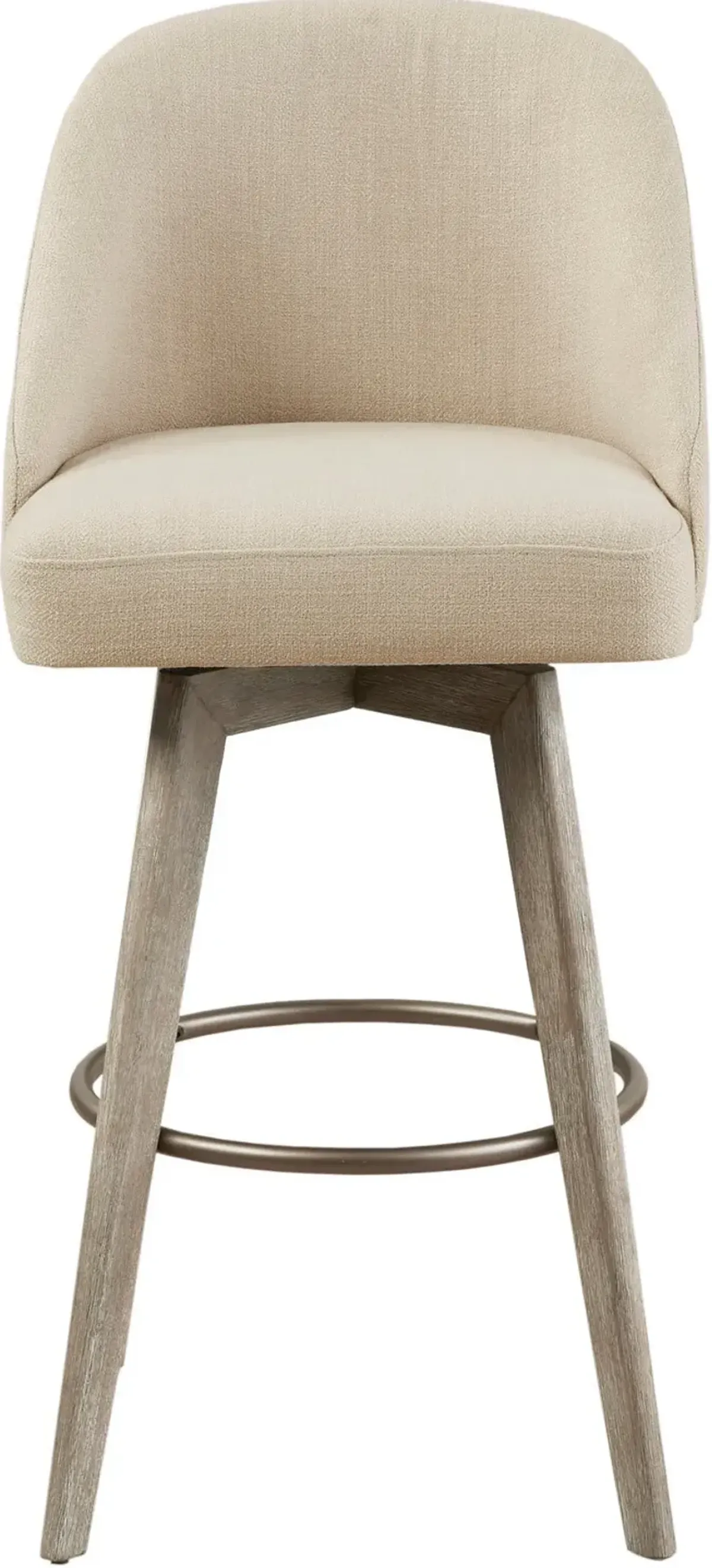 Denton Swivel Bar Stool - Cream