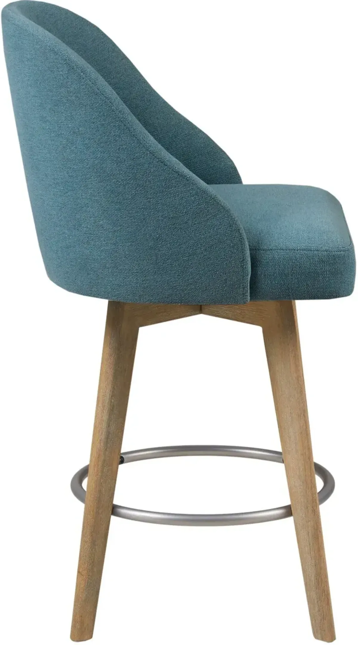 Denton Swivel Counter-Height Stool - Blue