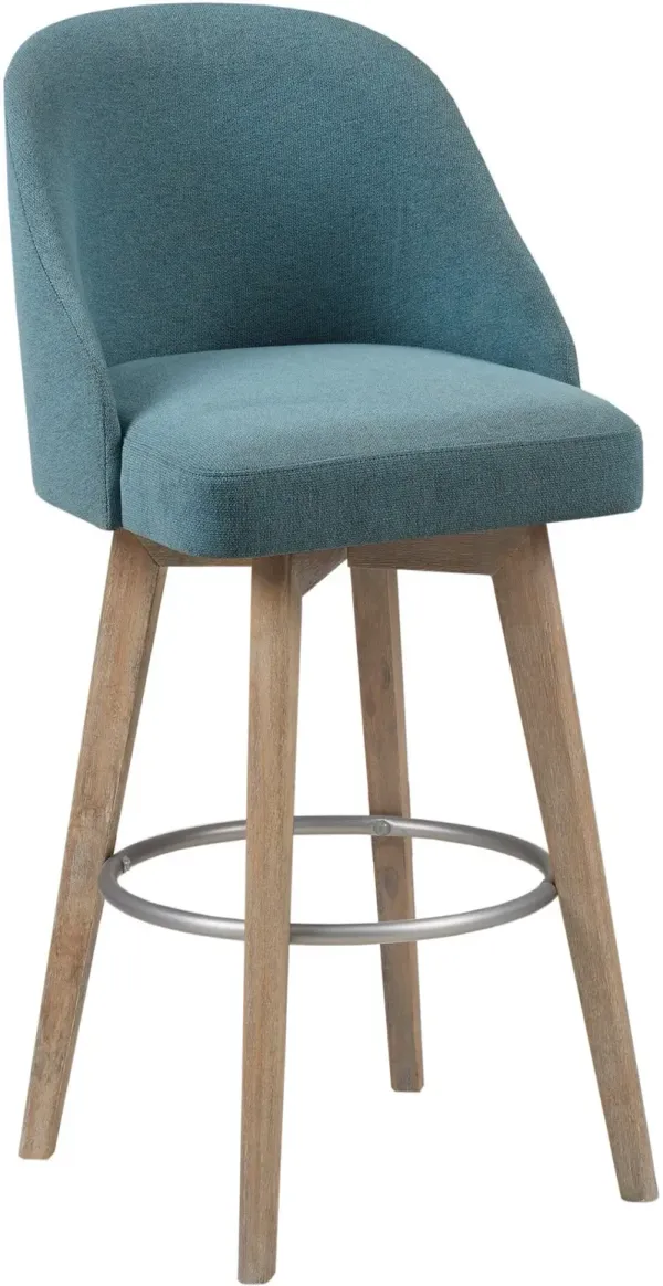 Denton Swivel Bar Stool - Blue