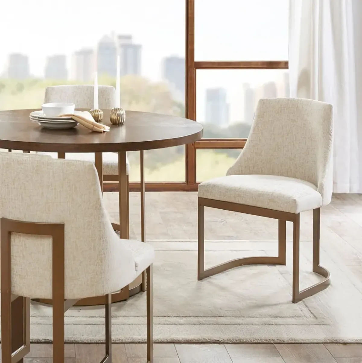 Hayes Set of 2 Dining Chairs - Cream