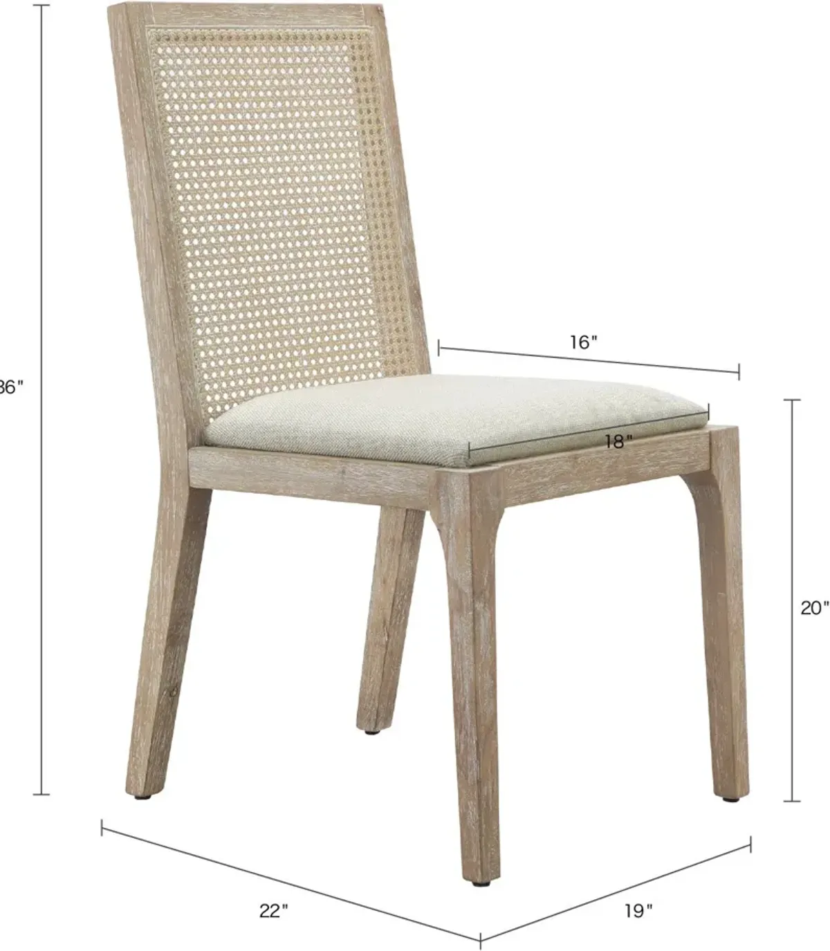 Winslow Set of 2 Dining Chairs - Natural