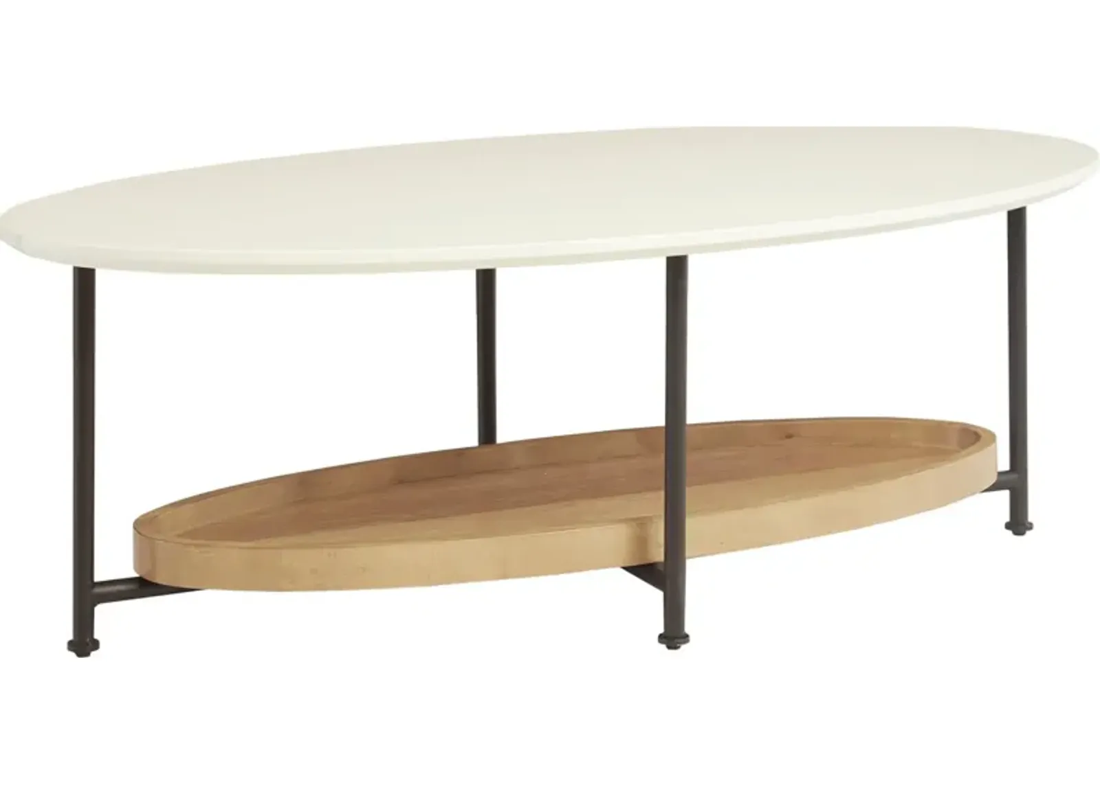 Bufanda Coffee Table - White/Natural