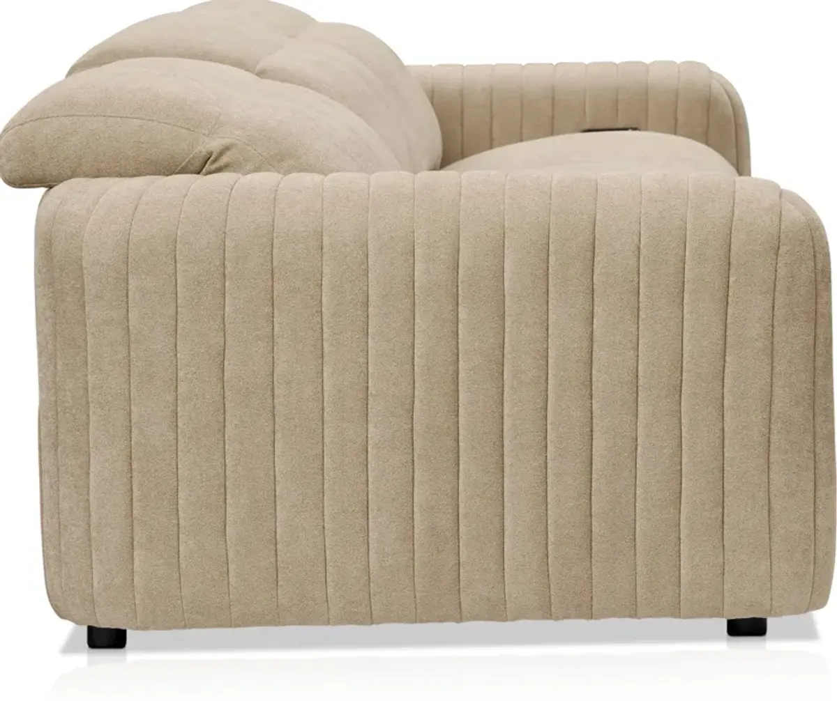 Soho Dual-Power Reclining 3-Piece Sofa - Sand