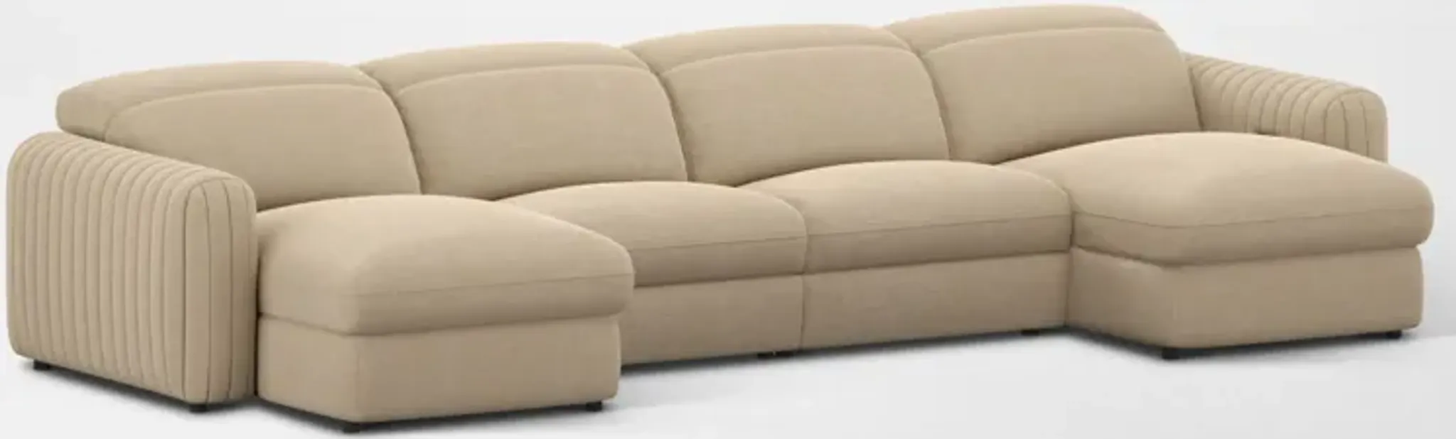 Soho Dual-Power Reclining 4-Piece Sectional with Dual Adjustable
