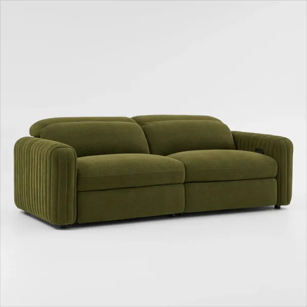 Soho Dual-Power Reclining 2-Piece Sofa - Peat