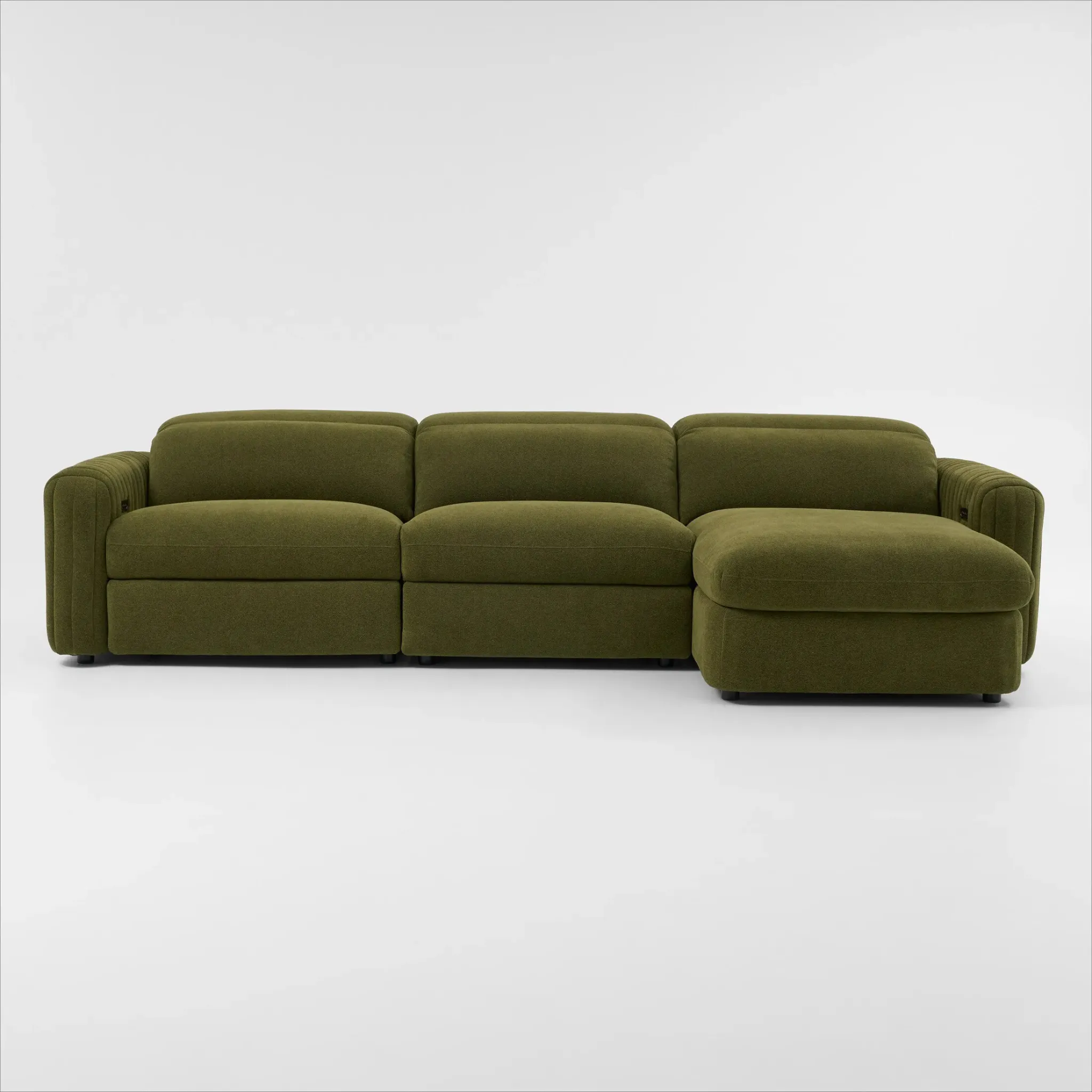 Soho Dual-Power Reclining 3-Piece Sectional with Right-Facing