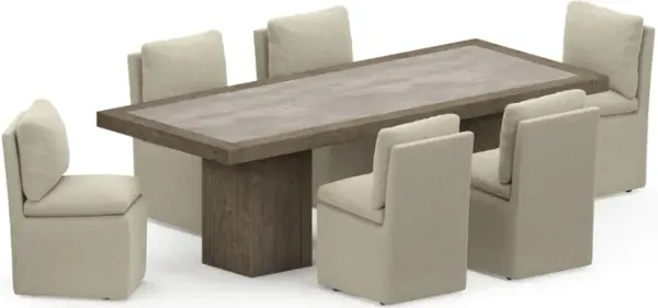 Tucson Dining Table and 6 Ballard Side Chairs