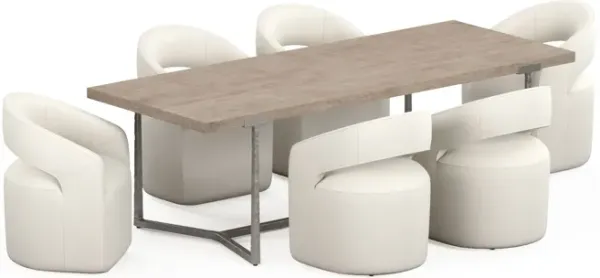 Heritage Dining Table with 6 Copeland Dining Chairs