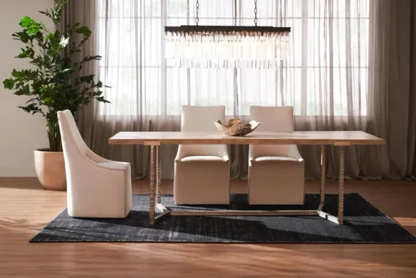 Heritage Dining Table with 6 Nicolette Dining Chairs