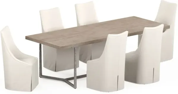 Heritage Dining Table with 6 Nicolette Dining Chairs