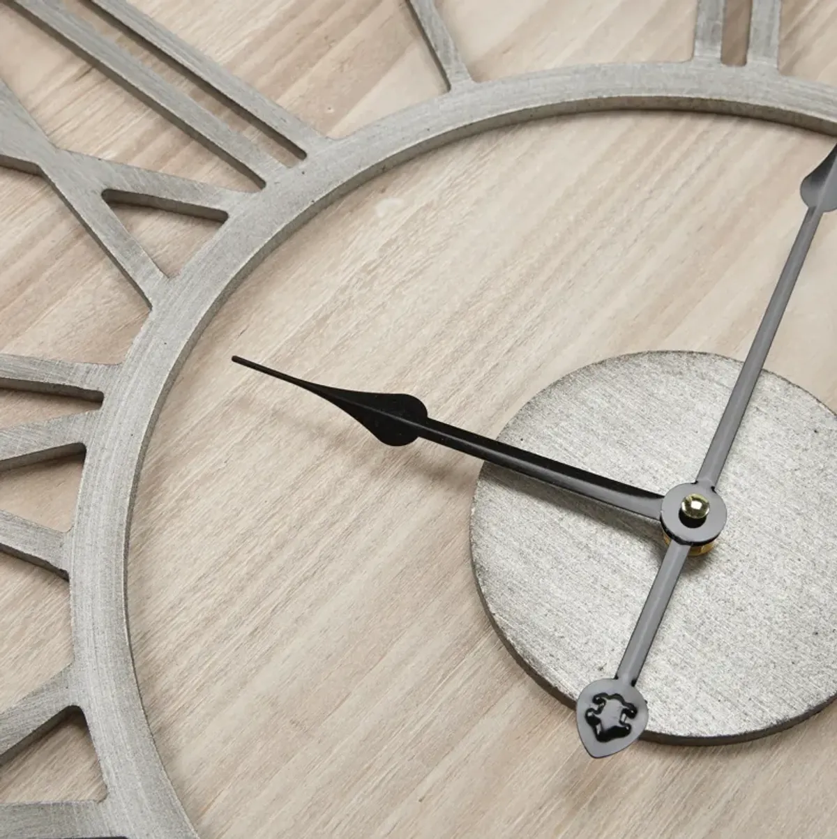 Walt Wall Clock - Natural/Gray