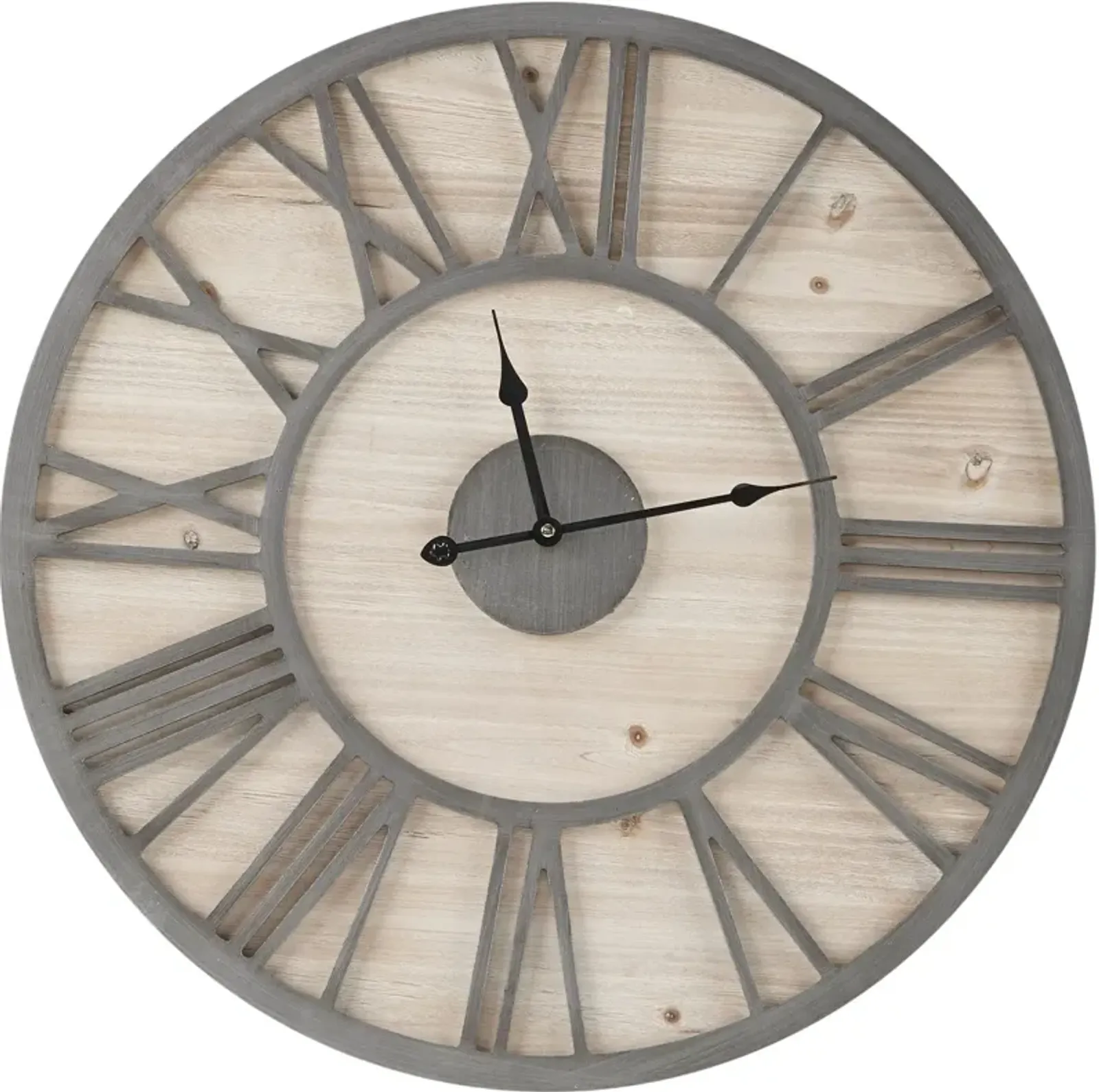 Walt Wall Clock - Natural/Gray