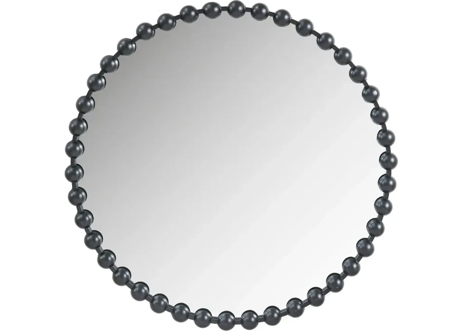 Button 36'' Round Wall Mirror - Black