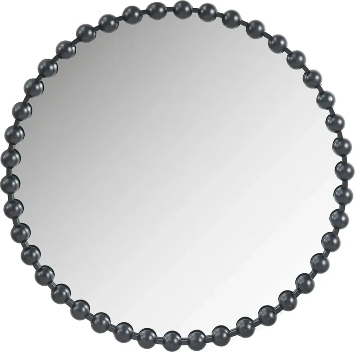 Button 36'' Round Wall Mirror - Black