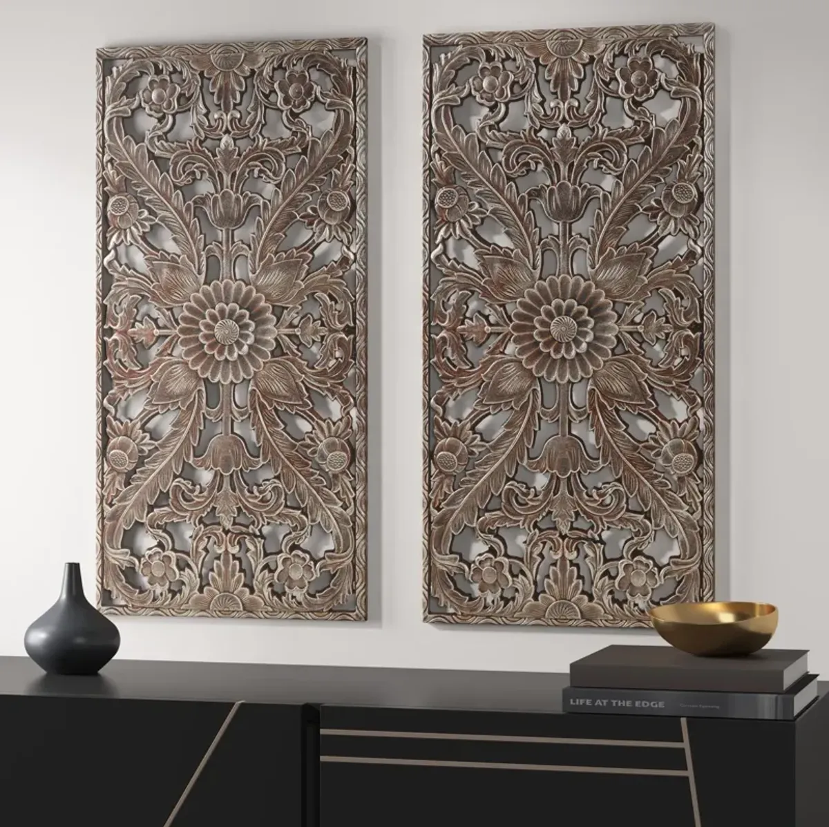 Carvel 2-Piece 32'' x 16'' Wall Art Set - Bronze