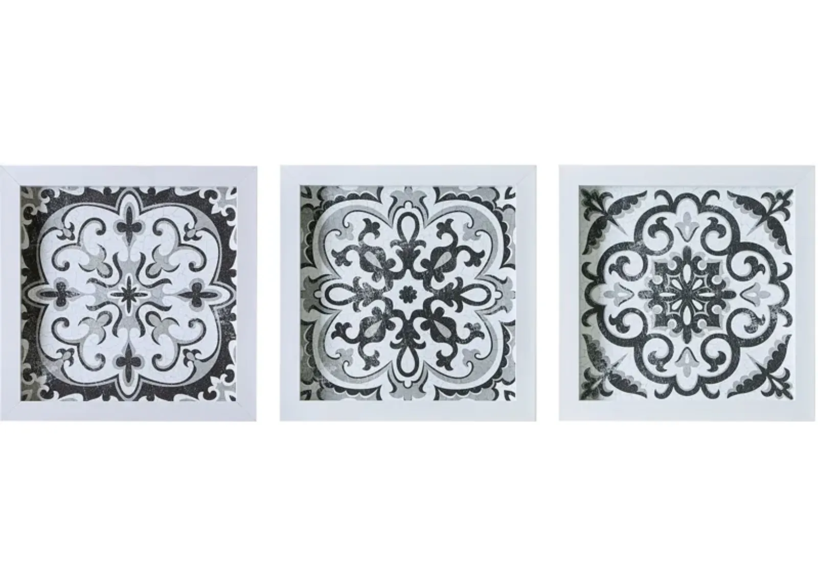 Mozart 3-Piece 14'' x 14'' Wall Art Set - Black