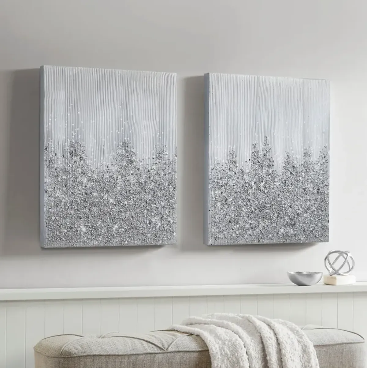 Silver 28'' x 22'' Wall Art Set