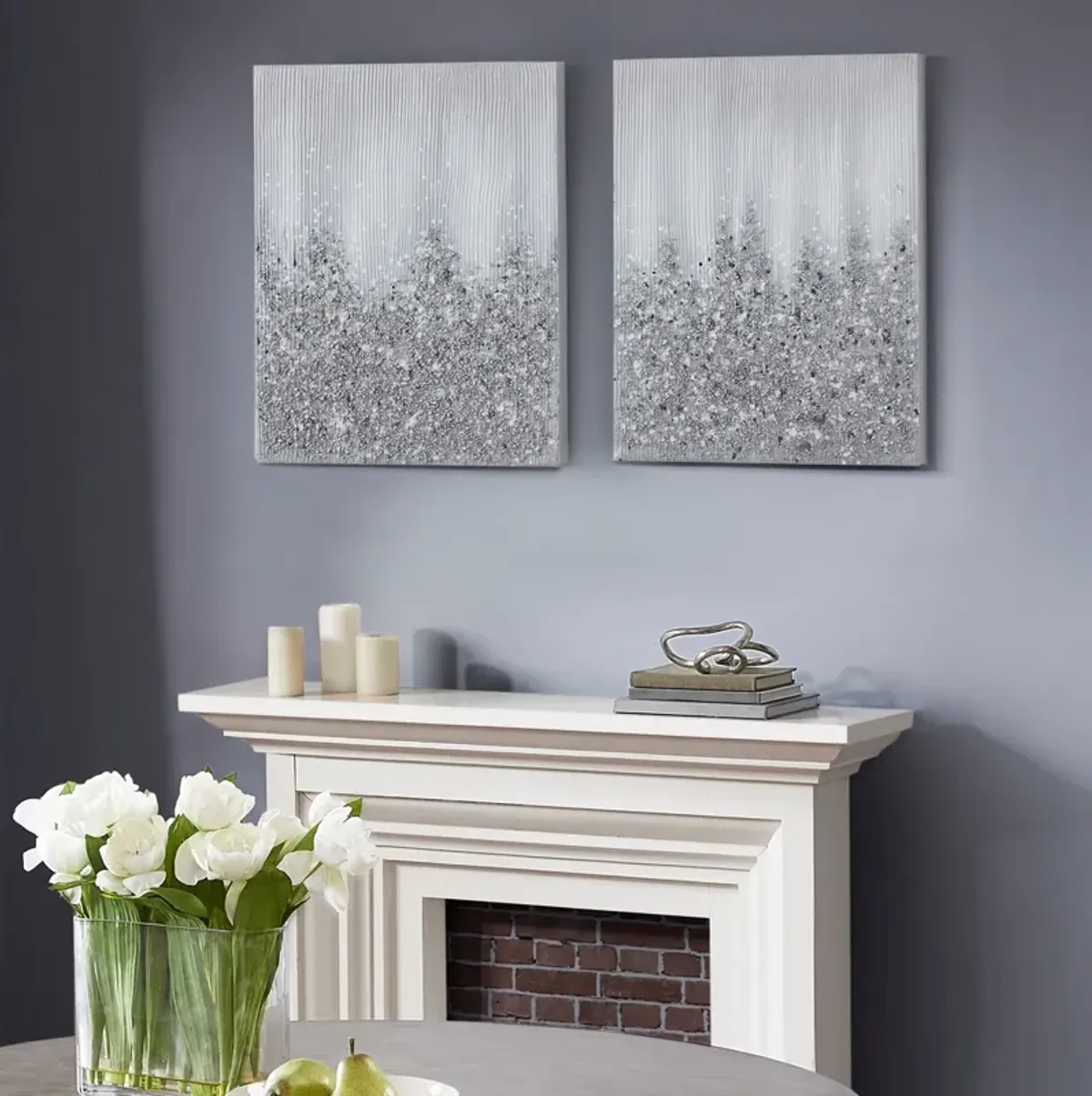 Silver 28'' x 22'' Wall Art Set