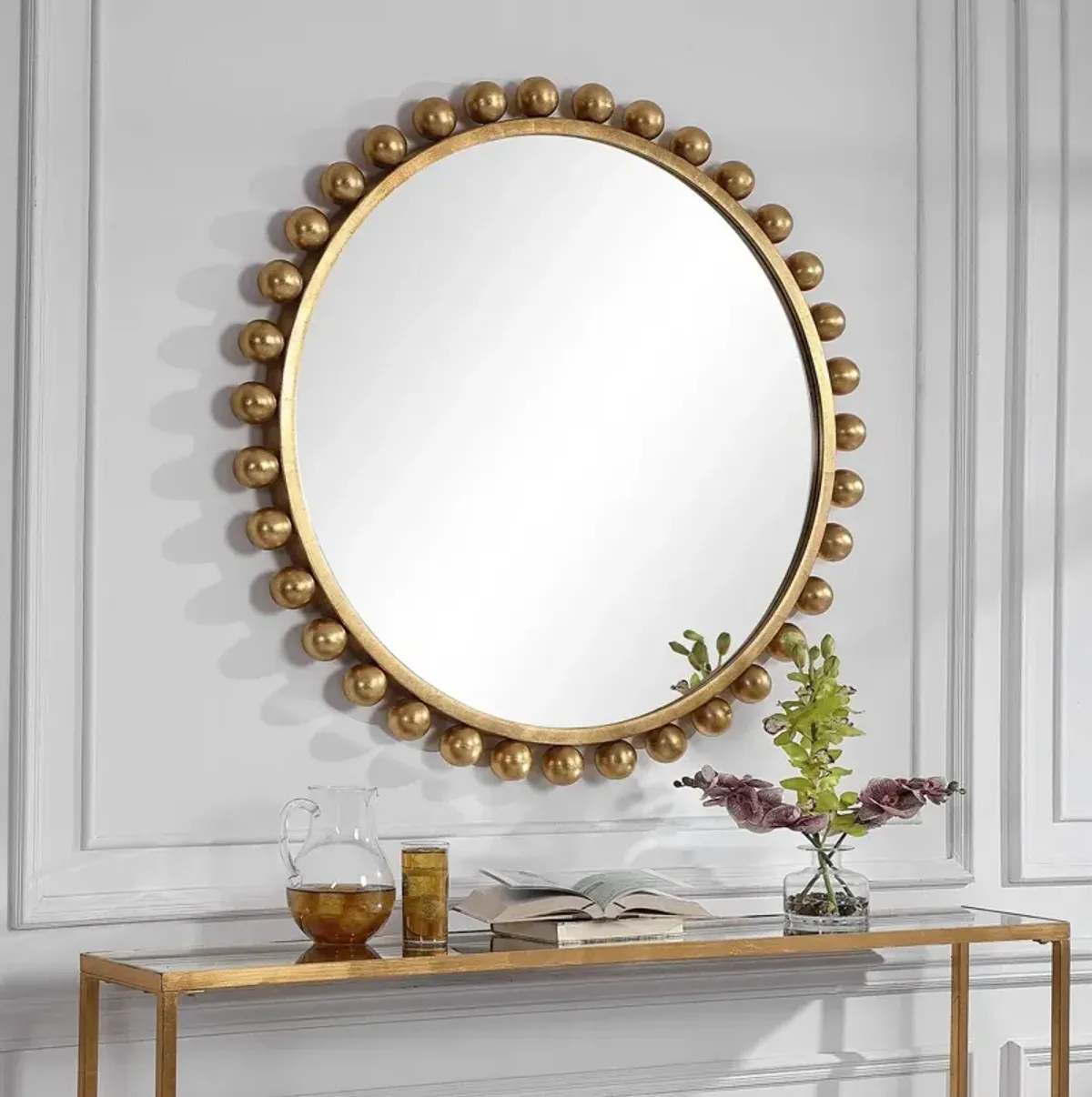 Cyra 44'' Round Wall Mirror