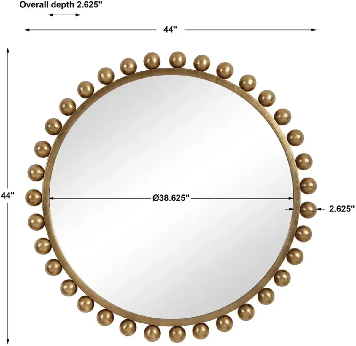 Cyra 44'' Round Wall Mirror