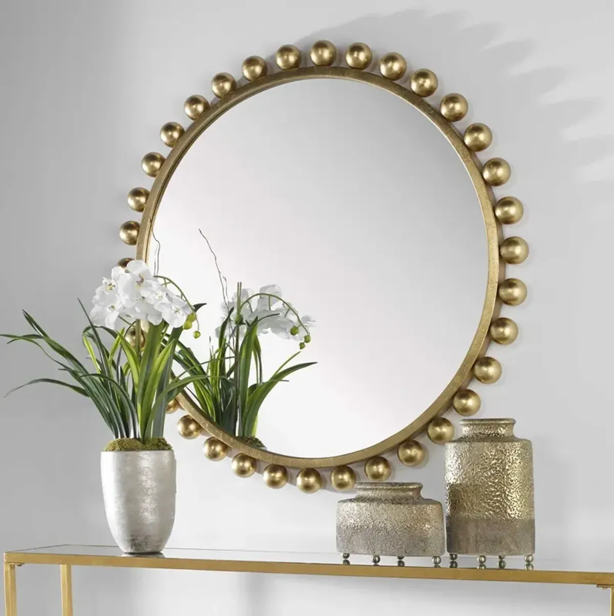 Cyra 44'' Round Wall Mirror