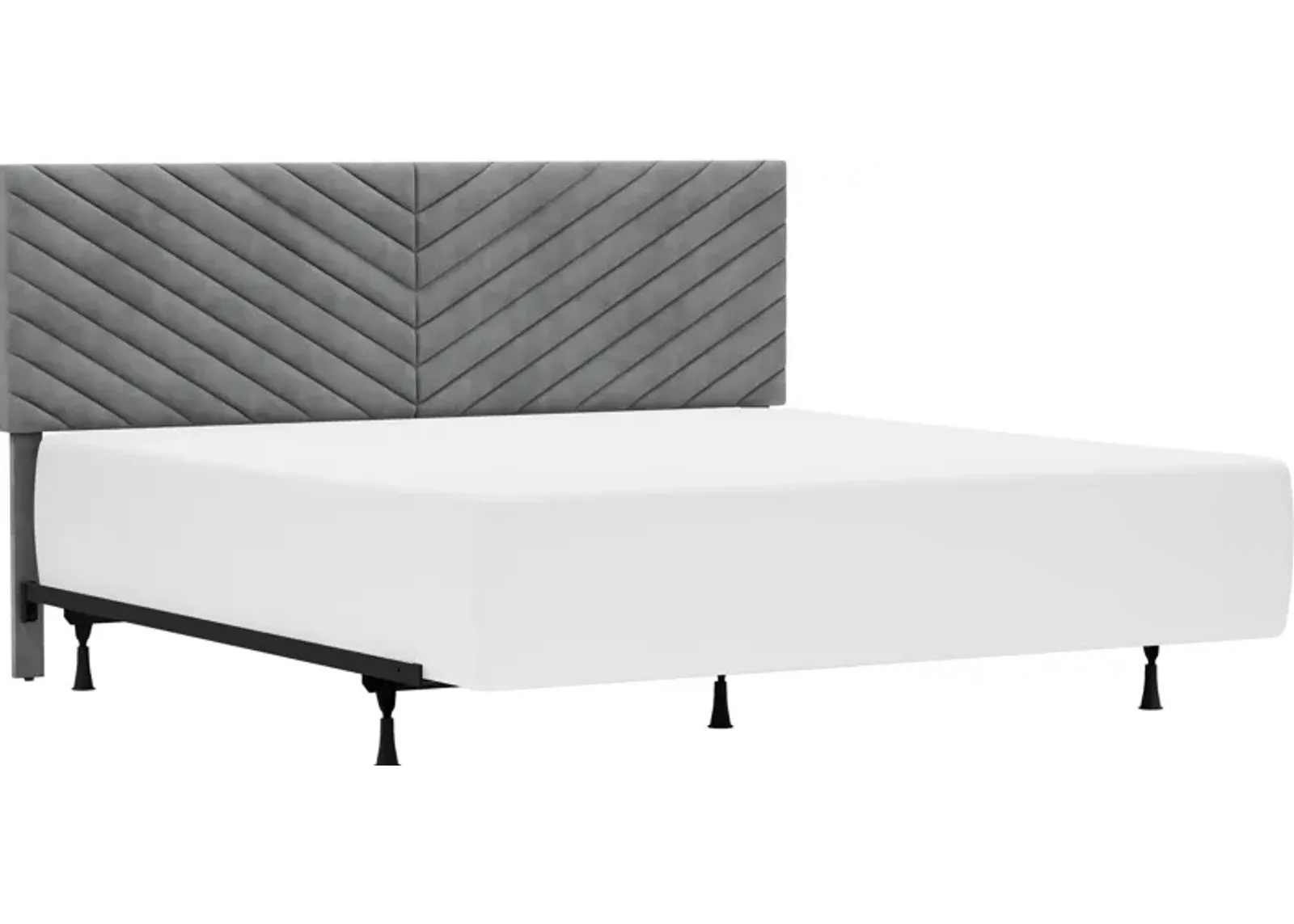 Ralph King Upholstered Bed - Gray