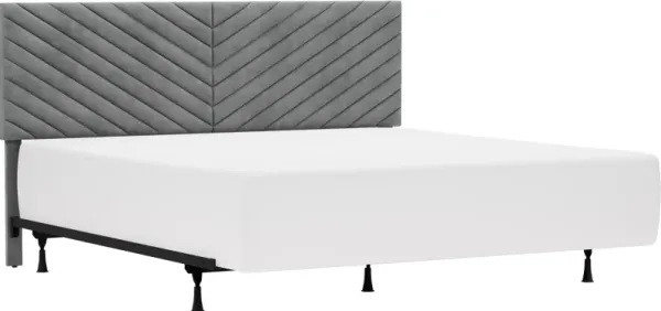 Ralph King Upholstered Bed - Gray