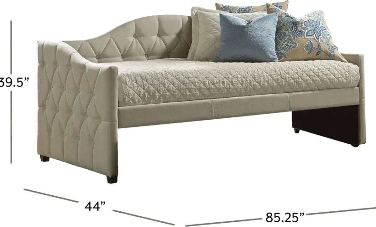 Mae Twin Upholstered Daybed - Beige