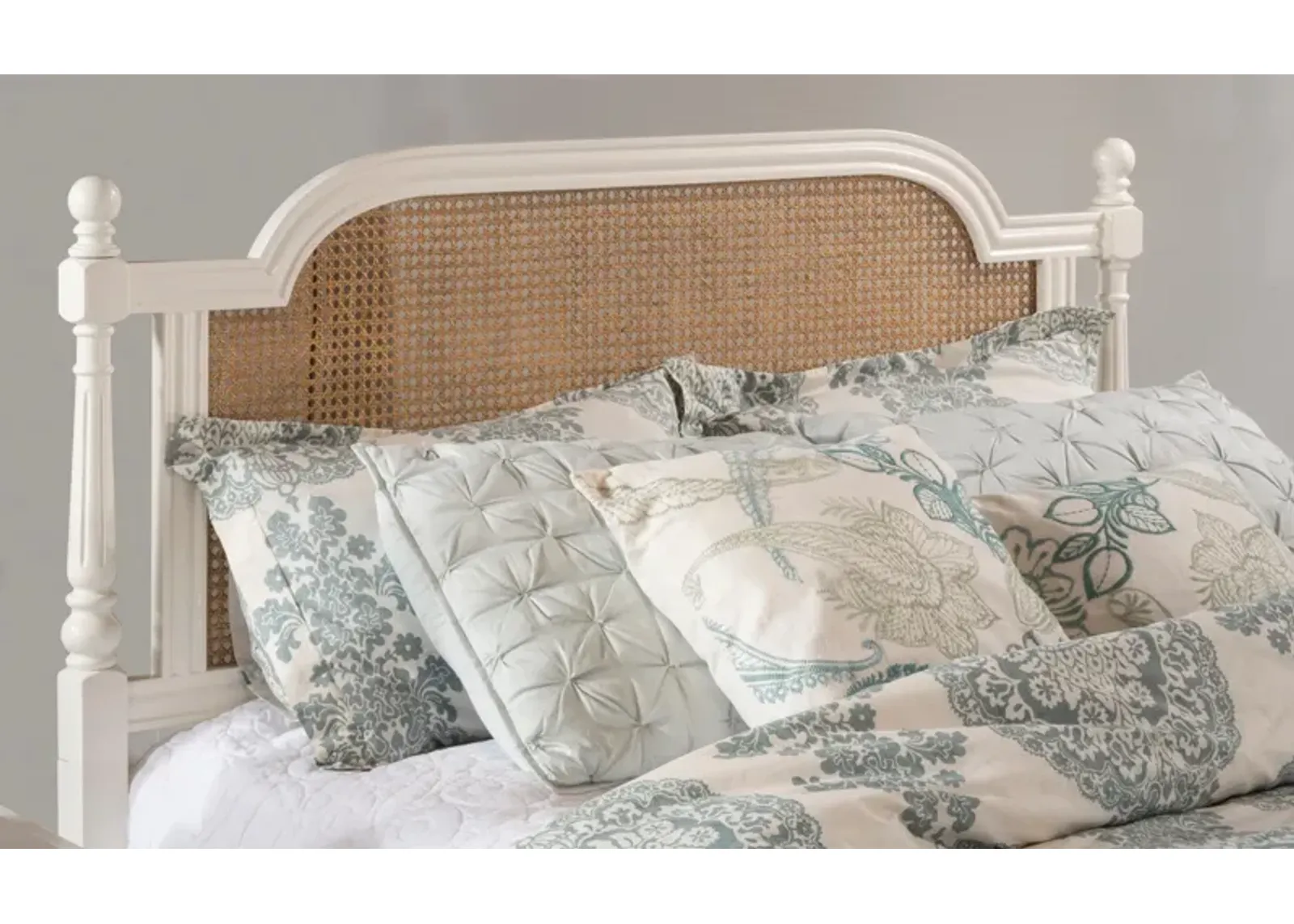 Zophia Queen Headboard and Bed Frame - Cream