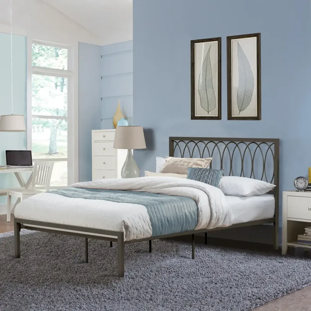 Petunia Full Platform Bed - Gray